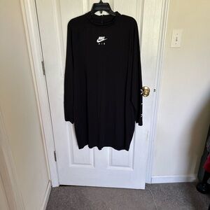 Nike Black Long Sleeve 'Air' Logo Dress